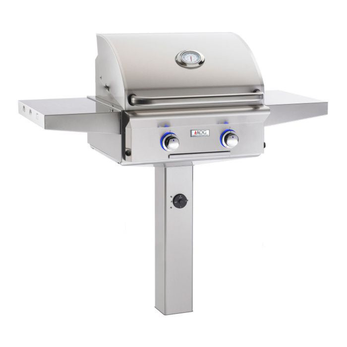 American Outdoor Grill 24" L-Series Post Model Gas Grill On Pedestal - 24NGL