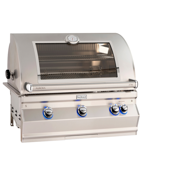 Fire Magic 30" Aurora Built-In Grill With Analog Thermometer and Magic Window - A660I-8EA-W