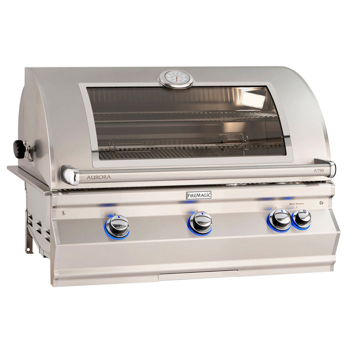 Fire Magic 36" Aurora Built-In Grill With Analog Thermometer and Magic Window - A790I-8EAN-W