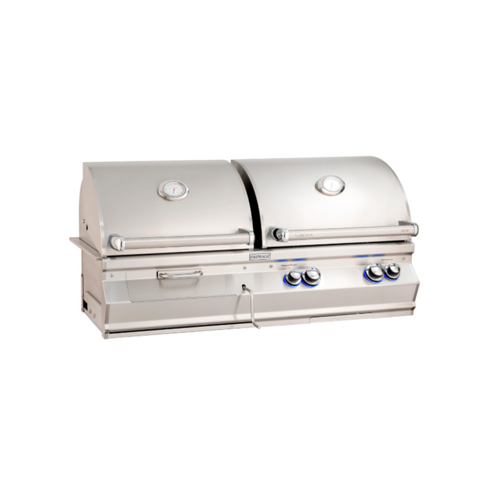 Fire Magic 30" Aurora Built-In Gas/Charcoal Hybrid Grill With Analog Thermometer - A830I-8EA-CB