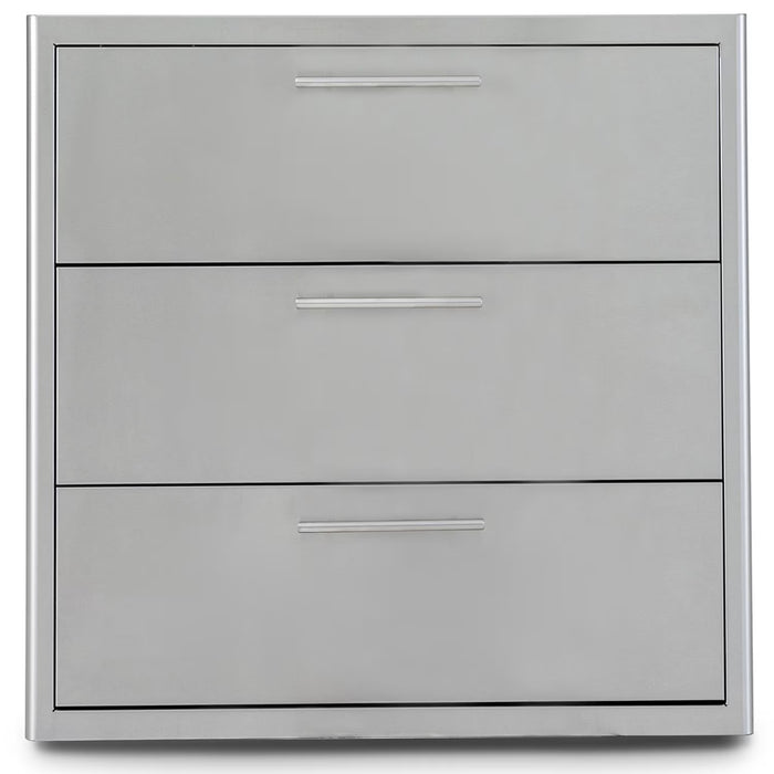 Blaze 30" Stainless Steel Triple Access Drawer - BLZ-30W-3DRW-LT