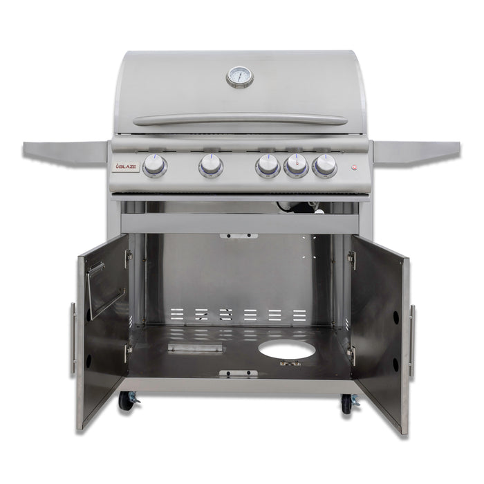 Blaze 32" Premium LTE+ Freestanding Gas Grill with Lights - BLZ-4LTE3-FS