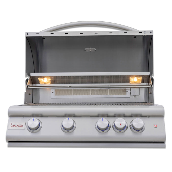 Blaze 32" Premium LTE+ Freestanding Gas Grill with Lights - BLZ-4LTE3-FS