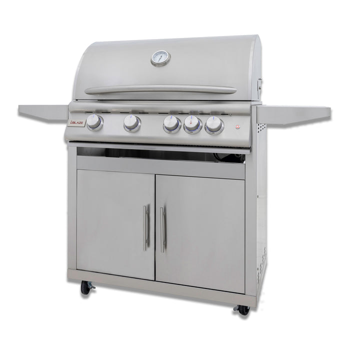 Blaze 32" Premium LTE+ Freestanding Gas Grill with Lights - BLZ-4LTE3-FS