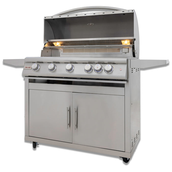 Blaze 40" Premium LTE+ Freestanding Gas Grill with Lights - BLZ-5LTE3-FS