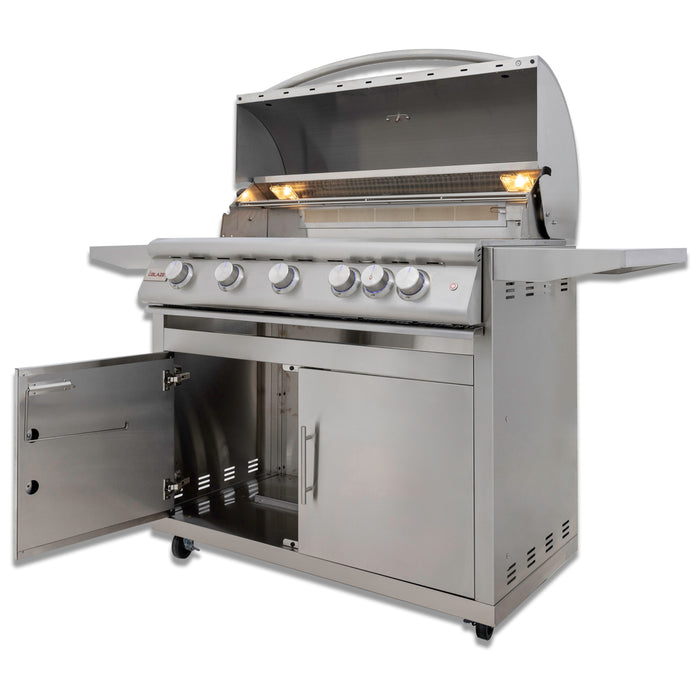 Blaze 40" Premium LTE+ Freestanding Gas Grill with Lights - BLZ-5LTE3-FS