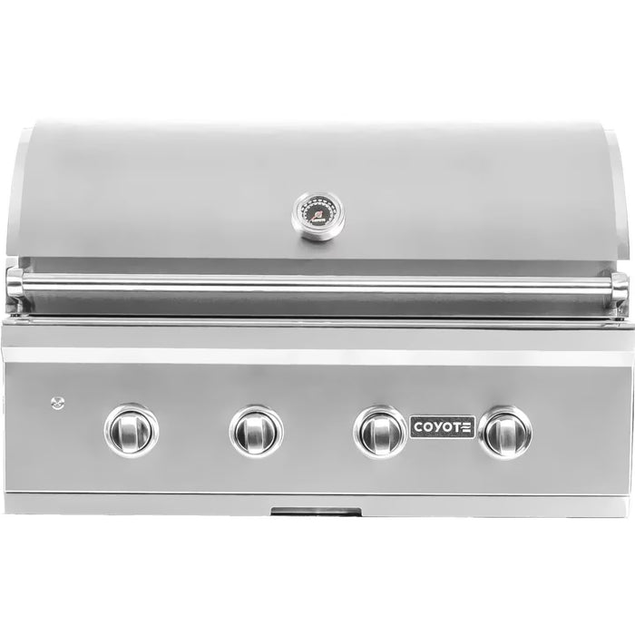 Coyote 36" S-Series Built-In Grill with I-Burners, Infrared Sear Burner and Rotisserie - C1S36