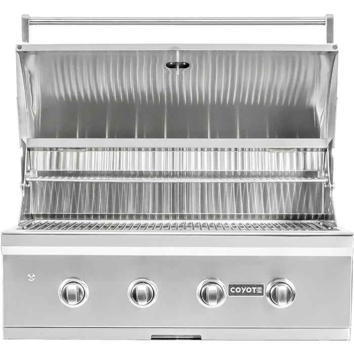 Coyote 36" S-Series Built-In Grill with I-Burners, Infrared Sear Burner and Rotisserie - C1S36