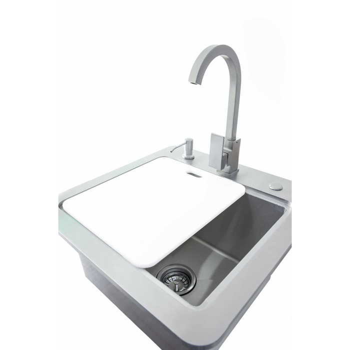 Coyote 21" Sink With Faucet, Drain & Soap Dispenser - C1SINKF21