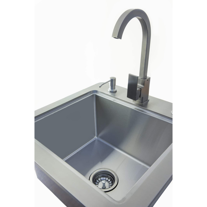 Coyote 21" Sink With Faucet, Drain & Soap Dispenser - C1SINKF21