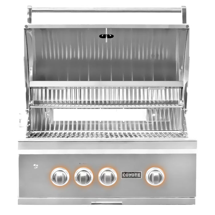 Coyote 30" S-Series Stainless Steel Built-In Grill with Infrared Sear Burner & Rotisserie - C2SL30