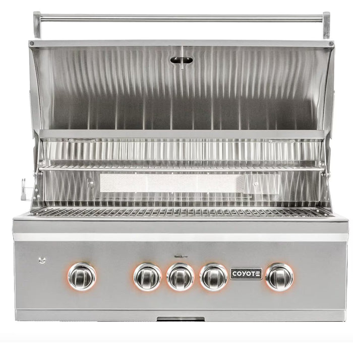 Coyote 36" S-Series Built-In Grill with Infinity Burners, Infrared Sear Burner & Rotisserie - C2SL36