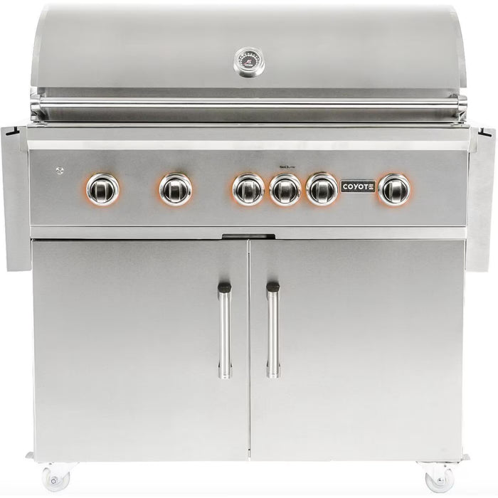 Coyote 42" S-Series Stainless Steel Freestanding Grill with Infrared Sear Burner & Rotisserie - C2SL42-FS