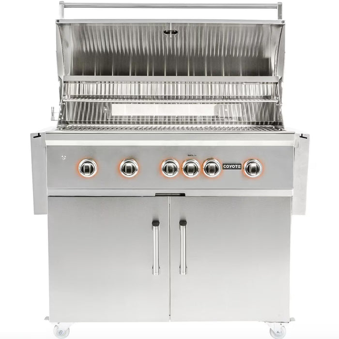 Coyote 42" S-Series Stainless Steel Freestanding Grill with Infrared Sear Burner & Rotisserie - C2SL42-FS