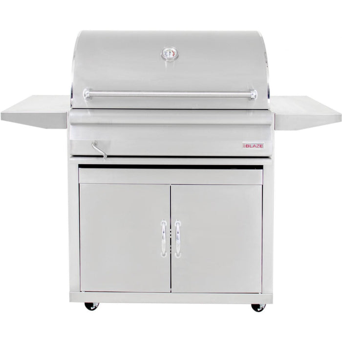 Blaze 32" Freestanding Charcoal Grill with Adjustable Charcoal Tray - BLZ-4-CHAR-FS