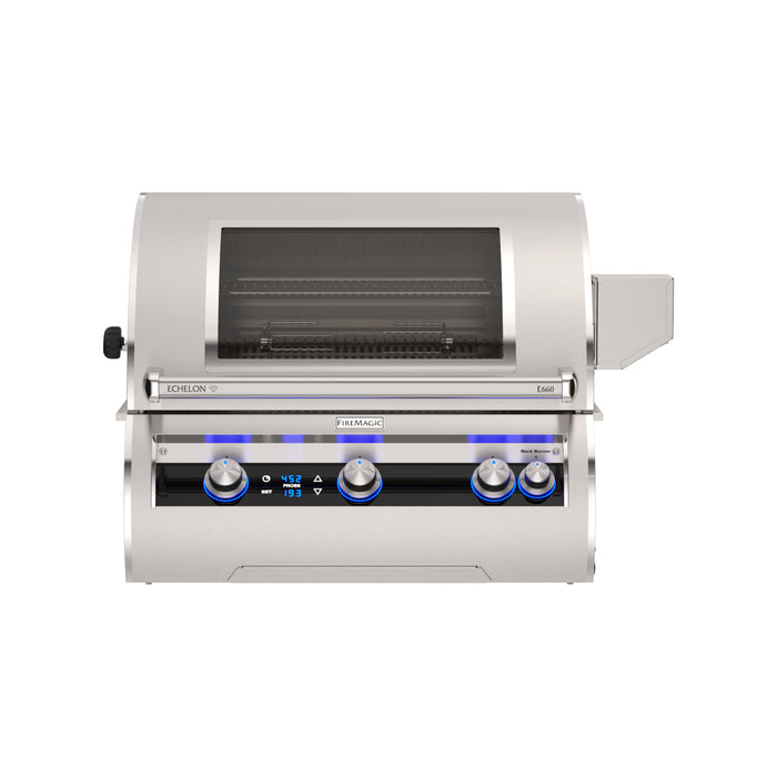 Fire Magic 30" Echelon Diamond Built-In Grill With Digital Thermometer and Magic Window  - E660I-9E1-W