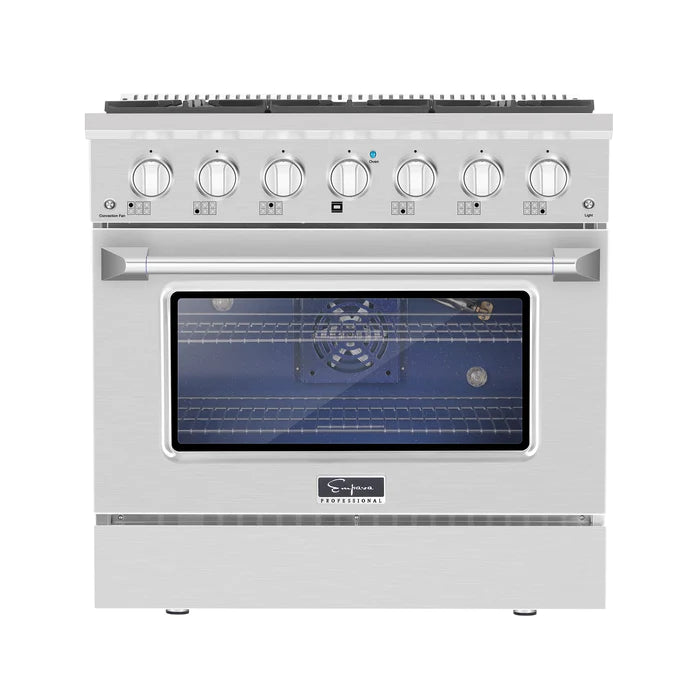 Empava 36GR08 Pro-Style Slide-In Single Oven Gas Range 36" - EMPV-36GR08