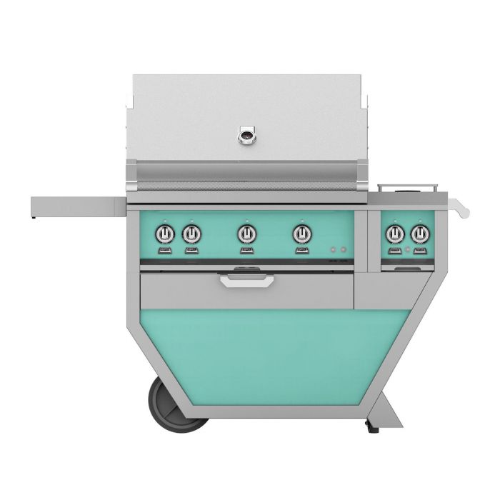 Hestan 36" Deluxe Freestanding Grill With Double Side Burner - GBR36CX2