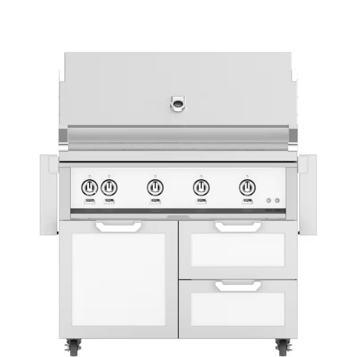 Hestan 42" Freestanding Grill with Door & Double Drawers - GBR42-GCR42