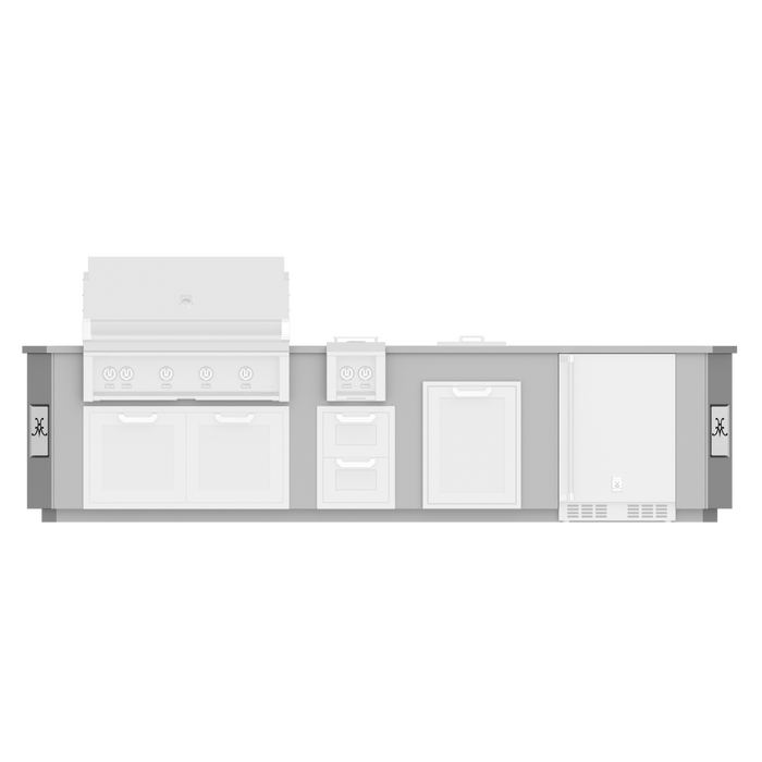 Hestan 12 Ft. GES GE Series Kitchen Island With Side Burner Cutout - GES12