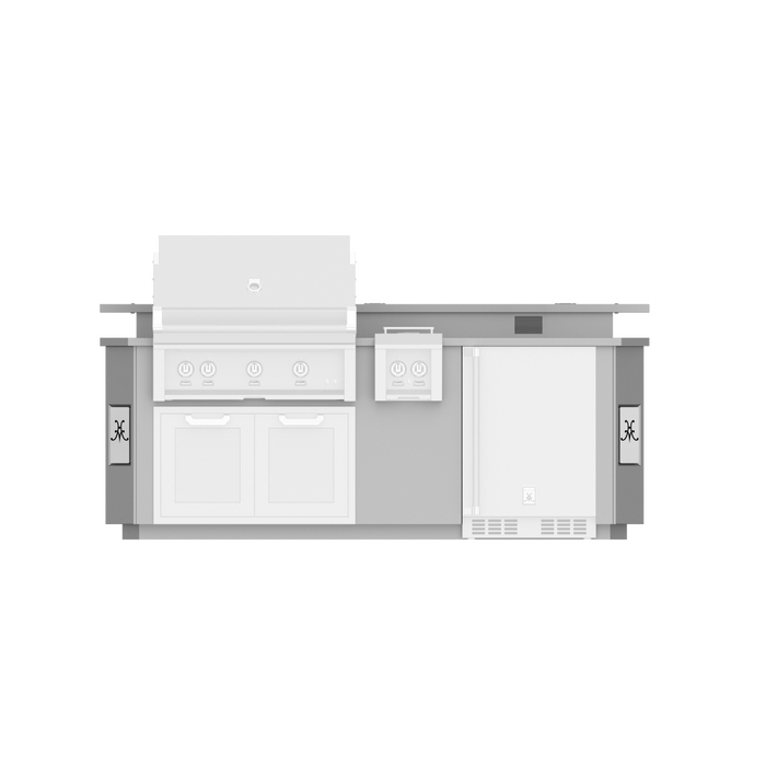 Hestan 8 Ft. GE Series Kitchen Island With Side Burner Cutout - GES08