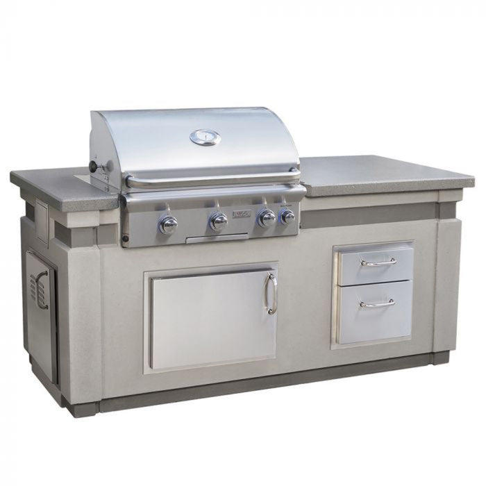 American Outdoor Grill L-Series Outdoor Kitchen Island with 30NBL Built-In Grill - IP30LB-CGD-75SM