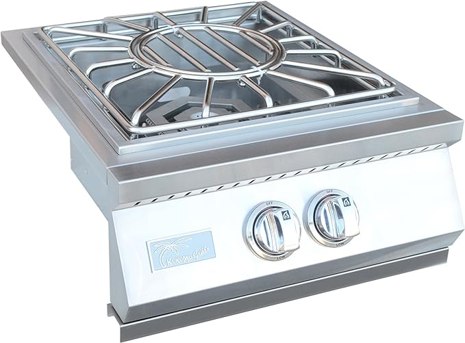 KoKoMo Professional Built-in Power Burner with Led Lights and Removable Grate - KO-PRO-PB