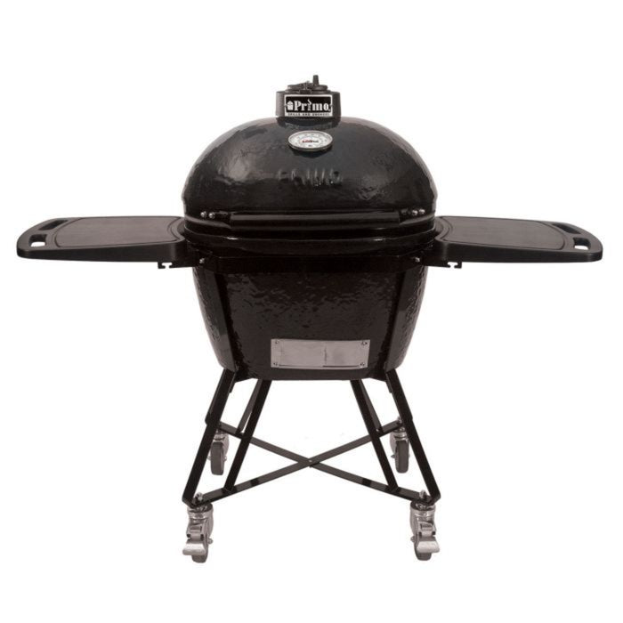 Primo Large Oval Ceramic Charcoal All-In-One Kamado Grill Head on Wheeled Cradle - PGCLGC