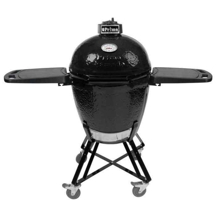 Primo Round Ceramic Charcoal All-In-One Kamado Grill Head on Wheeled Cradle - PGCRC