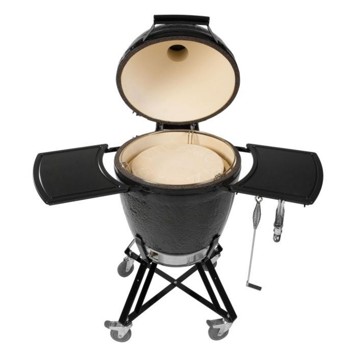 Primo Round Ceramic Charcoal All-In-One Kamado Grill Head on Wheeled Cradle - PGCRC