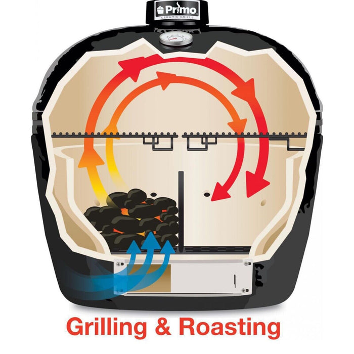 Primo Junior Oval Ceramic Charcoal Kamado Grill - PGCJRH