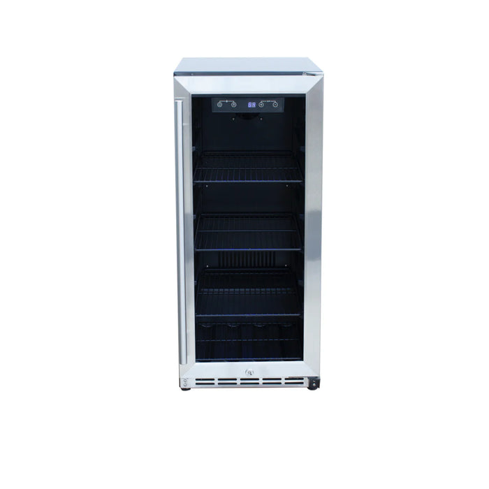 Summerset 15" Outdoor Rated Refrigerator with Glass Door - RFR-15G