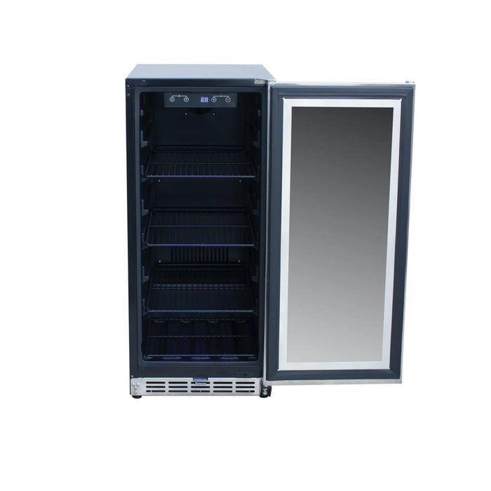 Summerset 15" Outdoor Rated Refrigerator with Glass Door - RFR-15G