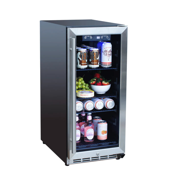 Summerset 15" Outdoor Rated Refrigerator with Glass Door - RFR-15G