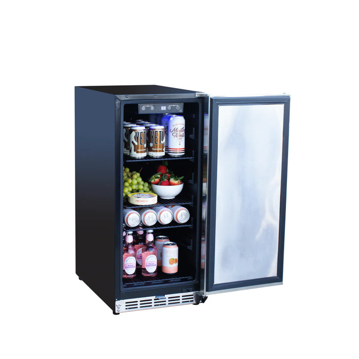 Summerset 15" Outdoor Rated Refrigerator with Stainless Steel Door - RFR-15S