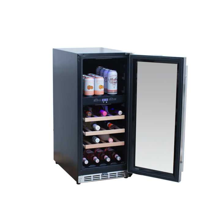 Summerset 15" Outdoor Rated Dual Zone Wine Cooler - RFR-15WD