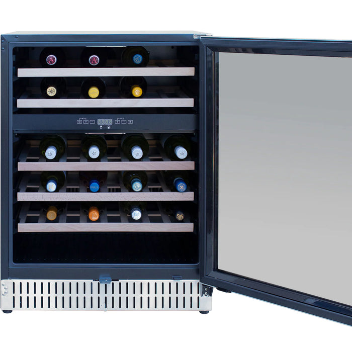 Summerset 24" Outdoor Rated Dual Zone Wine Cooler - RFR-24WD