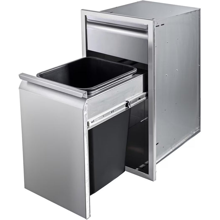 Memphis Grills 15" Single Access Drawer With Trash Bin And Soft Close - VGC15BWB1