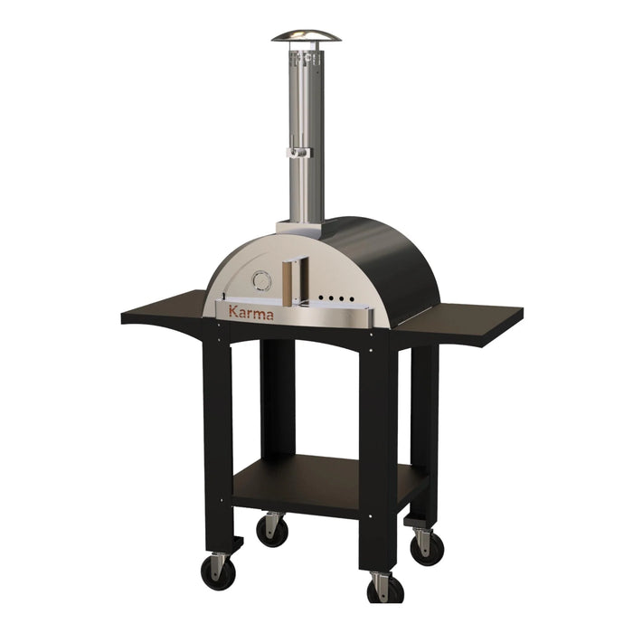 WPPO Karma 25" Wood Fired Pizza Oven With Stand & Cart