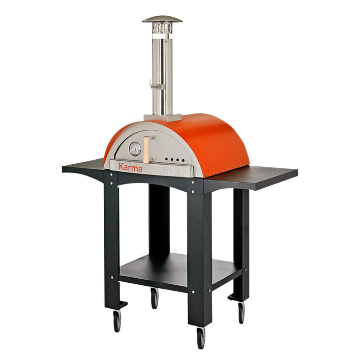 WPPO Karma 25" Wood Fired Pizza Oven With Stand & Cart