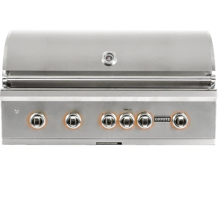 Coyote 42" S-Series Stainless Steel Built-In Grill with Infrared Sear Burner & Rotisserie - C2SL42