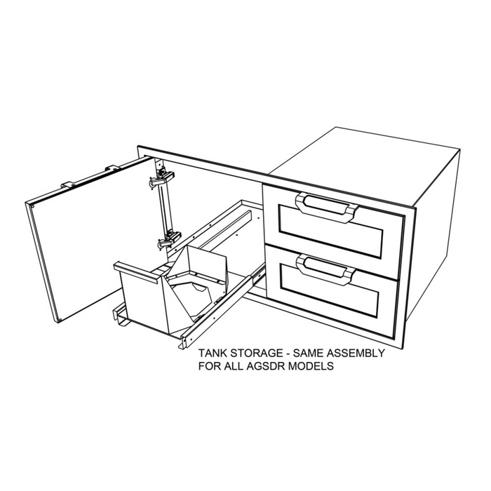 Hestan 42" Outdoor Combo Door & Drawer - AGSDR42