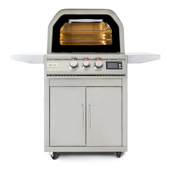 Blaze 26" Gas Freestanding Outdoor Pizza Oven With Rotisserie - BLZ-26-PZOVN-FS