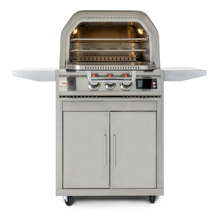 Blaze 26" Gas Freestanding Outdoor Pizza Oven With Rotisserie - BLZ-26-PZOVN-FS