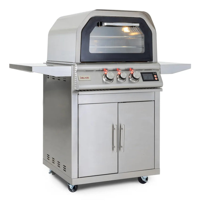 Blaze 26" Gas Freestanding Outdoor Pizza Oven With Rotisserie - BLZ-26-PZOVN-FS