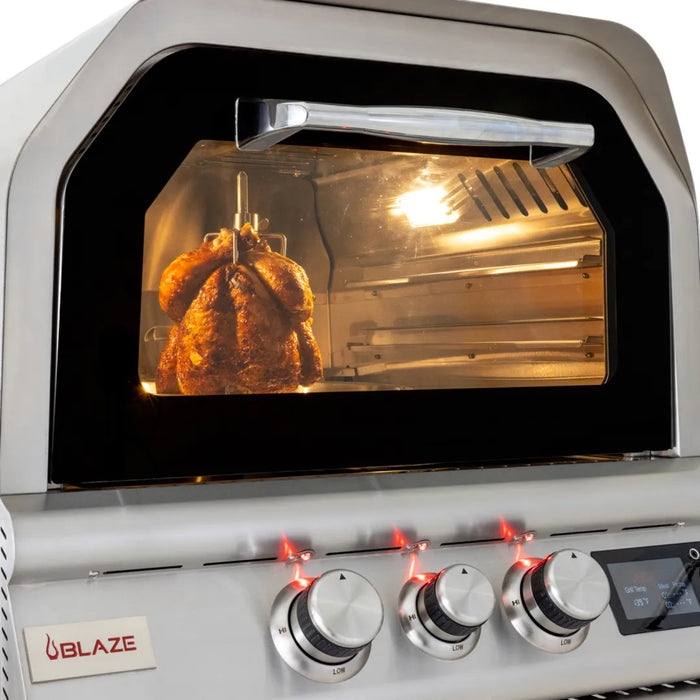 Blaze 26" Gas Outdoor Pizza Oven With Rotisserie - BLZ-26-PZOVN